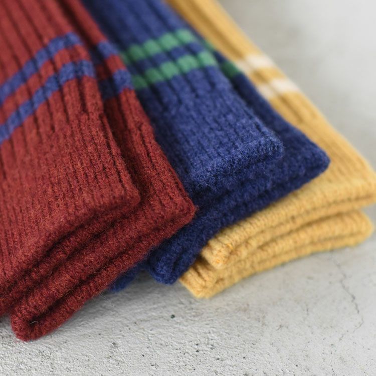 MERINO LAMBS WOOL STRIPE SOCKS