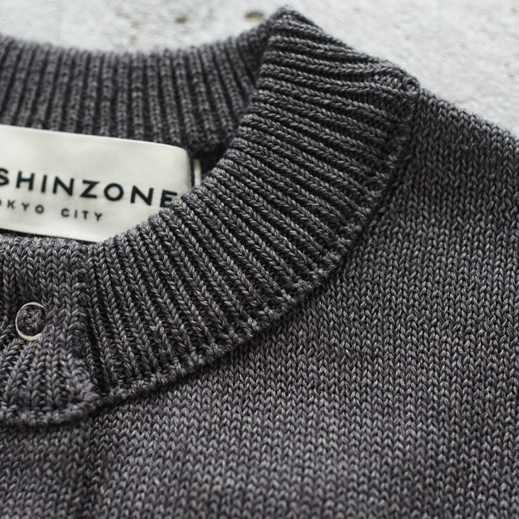 Shinzone】LONG RIB CARDIGAN グレー LONG RIB CARDIGAN ロングリブ