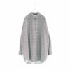 check print wide shirt チェックプリントワイドシャツ