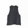 deep V neck wide vest ディープVネックワイドベスト