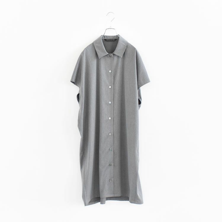 shirt collar N/S OP シャツカラーノースリーブワンピース/mizuiro ind