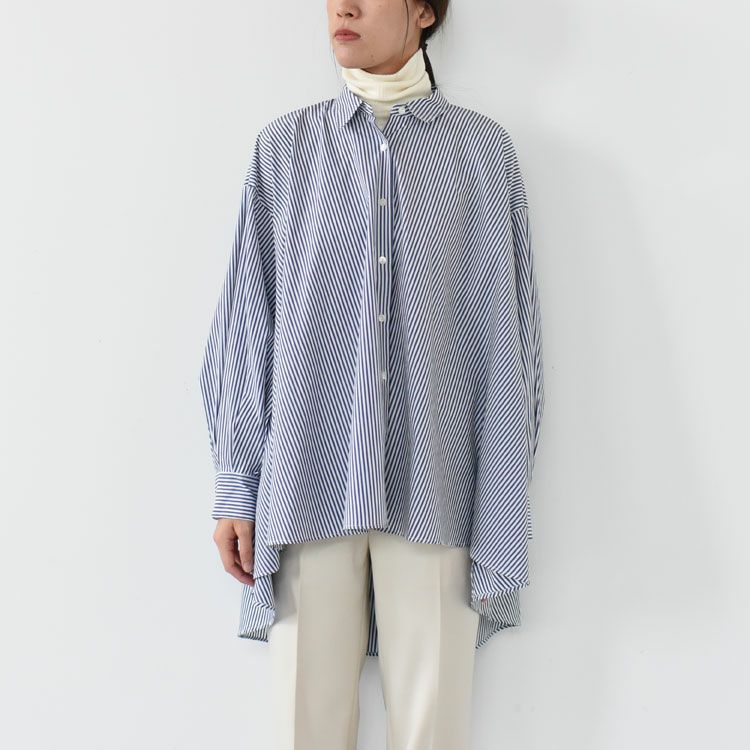 stripe wide shirt ストライプシャツ/mizuiro ind（ミズイロインド