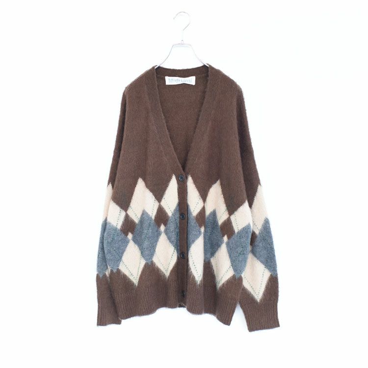 argyle V neck cardigan アーガイルvネックカーディガン