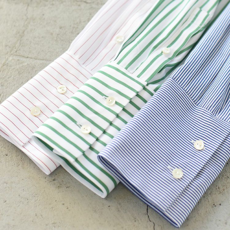 stripe volume sleeve shirt ストライプボリュームスリーブシャツ