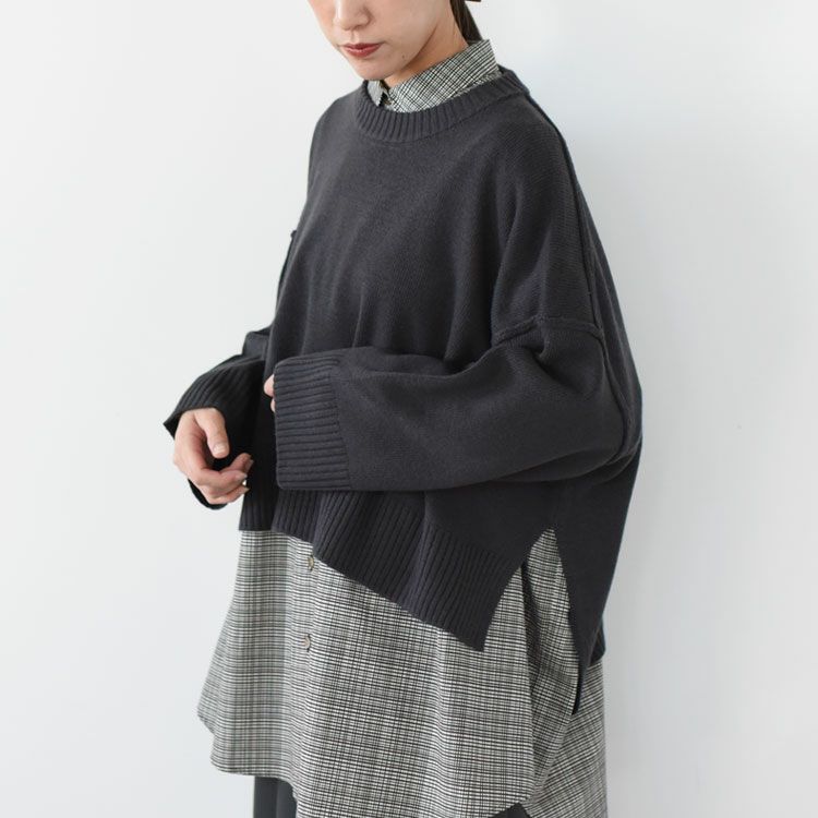 crew neck wide P/O クルーネックワイドプルオーバー