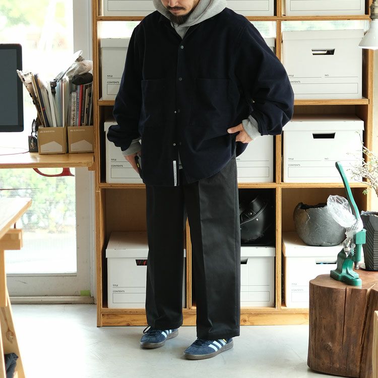 ORGANIC COTTON 30/2 TWILL DOUBLE PLEATED TROUSERS ダブルプリーツトラウザー