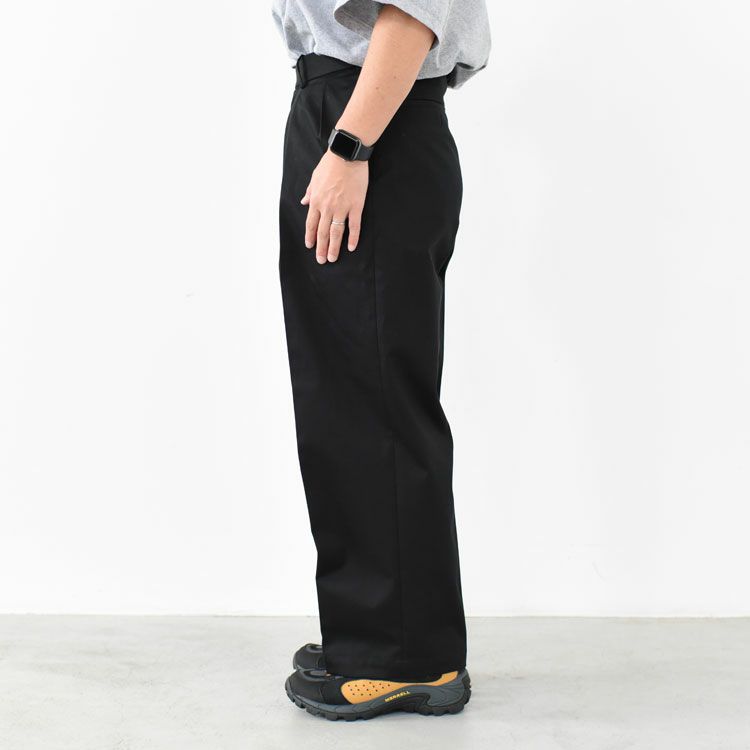 ORGANIC COTTON 30/2 TWILL DOUBLE PLEATED TROUSERS ダブルプリーツトラウザー