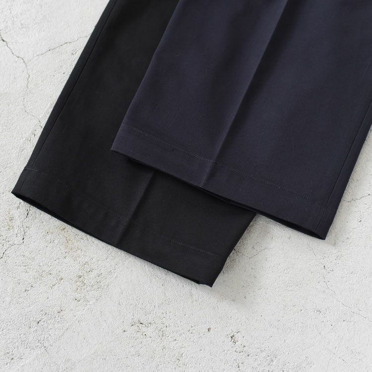 ORGANIC COTTON 30/2 TWILL DOUBLE PLEATED TROUSERS ダブルプリーツトラウザー