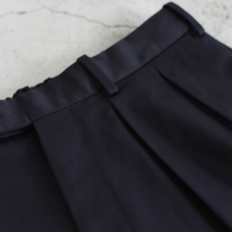 ORGANIC COTTON 30/2 TWILL DOUBLE PLEATED TROUSERS ダブルプリーツトラウザー