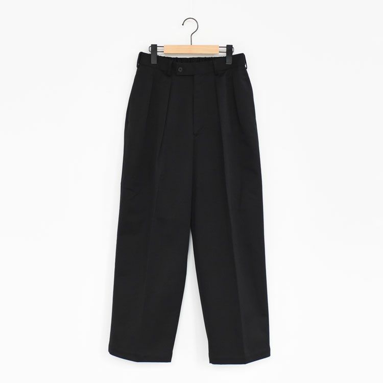 ORGANIC COTTON 30/2 TWILL DOUBLE PLEATED TROUSERS ダブルプリーツトラウザー