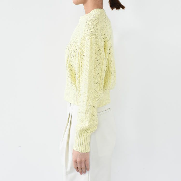 open work cable-knit cardigan ケーブルニットカーディガン