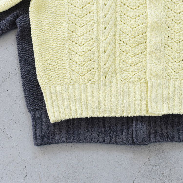 open work cable-knit cardigan ケーブルニットカーディガン