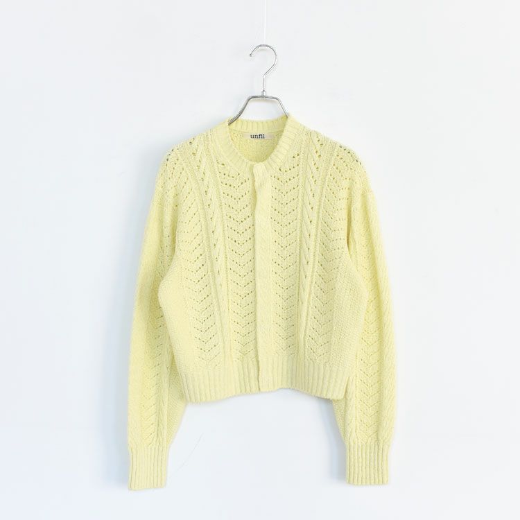 open work cable-knit cardigan ケーブルニットカーディガン