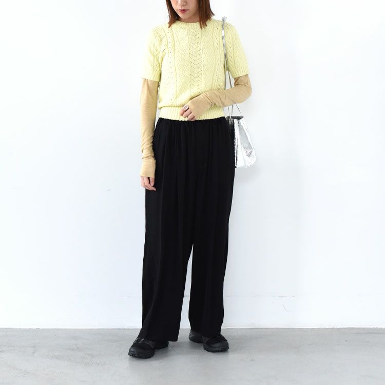 open work cable-knit sweater ケーブルニットセーター