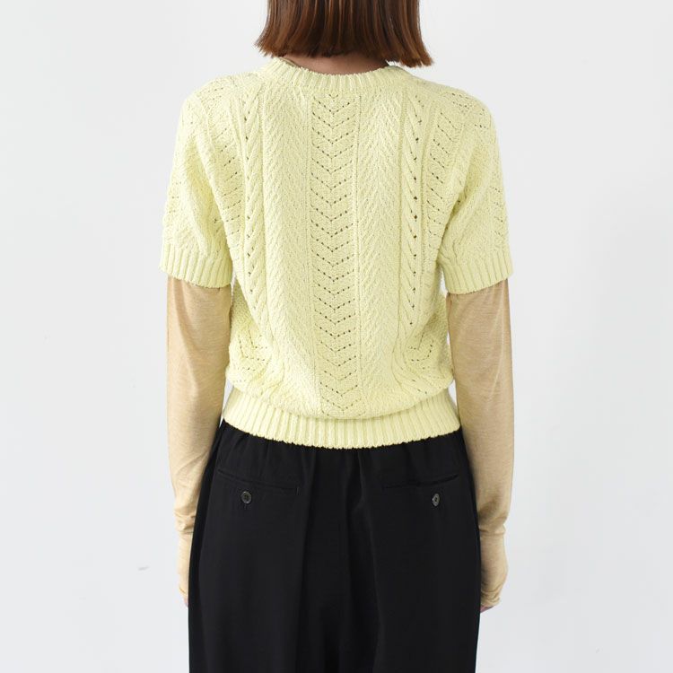 open work cable-knit sweater ケーブルニットセーター