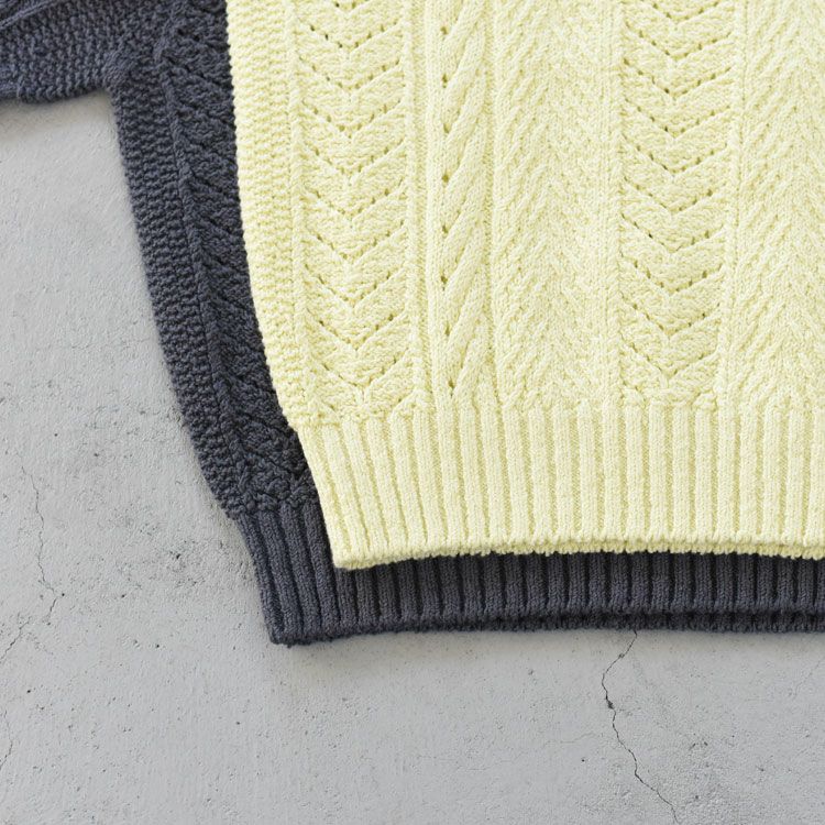 open work cable-knit sweater ケーブルニットセーター