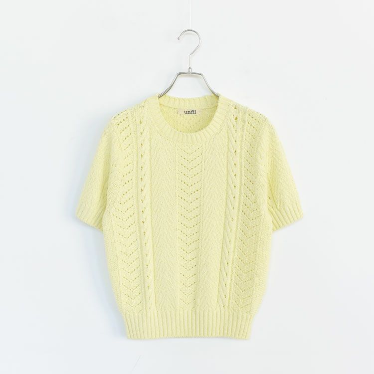 open work cable-knit sweater ケーブルニットセーター