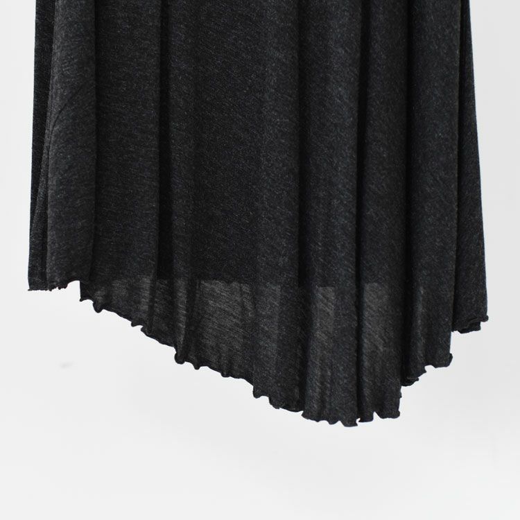 viscose & silk jersey flared midi skirt フレアミディスカート