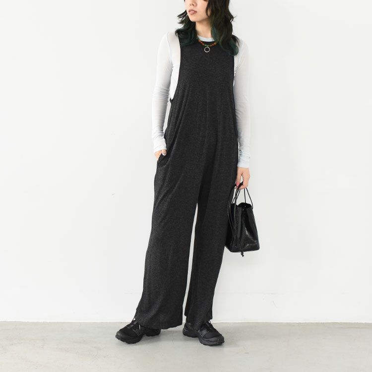 viscose & silk jersey wide leg all in one ワイドレッグ オールインワン