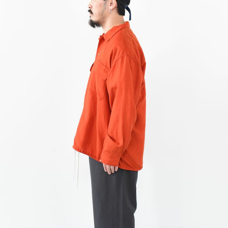 Open Collar Cupra Hemp Shirt オープンカラーキュプラヘンプシャツ