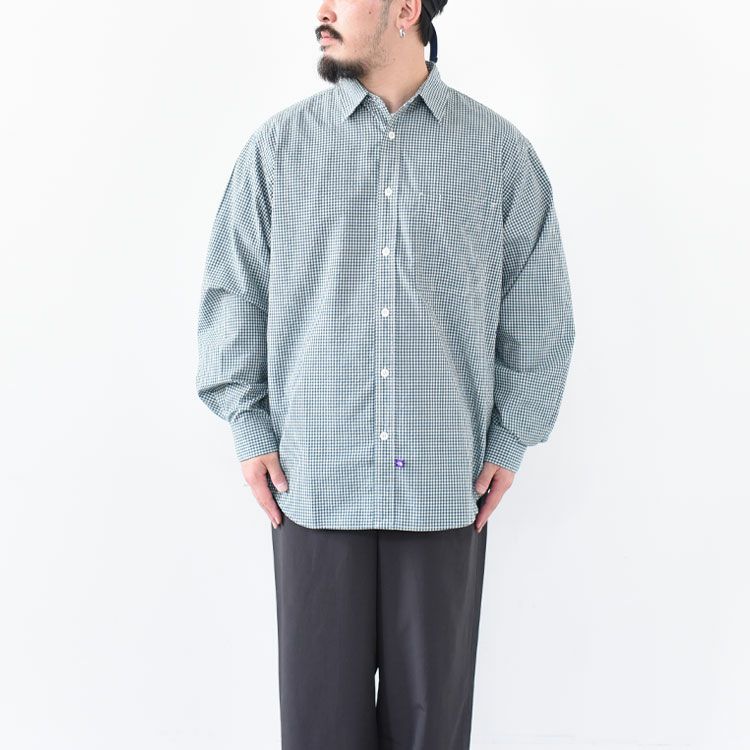 SALE 20％OFF】Regular Collar Gingham Field Shirt レギュラーカラー 