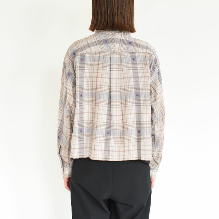 Amunzen Plaid Field Cropped Shirt アムンゼンプレイドフィールドクロップドシャツ