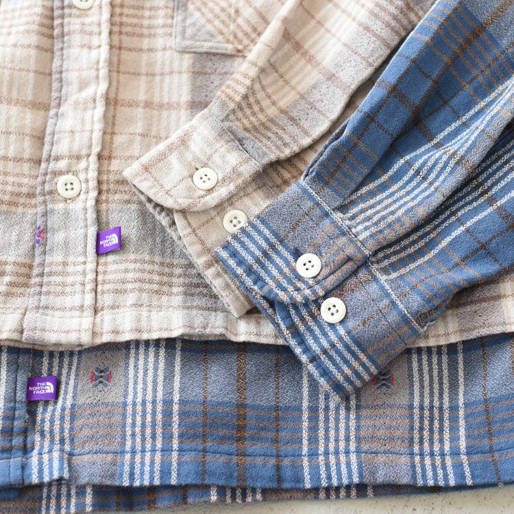 Amunzen Plaid Field Cropped Shirt アムンゼンプレイドフィールドクロップドシャツ