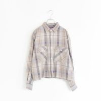 Amunzen Plaid Field Cropped Shirt アムンゼンプレイドフィールドクロップドシャツ