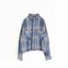 Amunzen Plaid Field Cropped Shirt アムンゼンプレイドフィールドクロップドシャツ