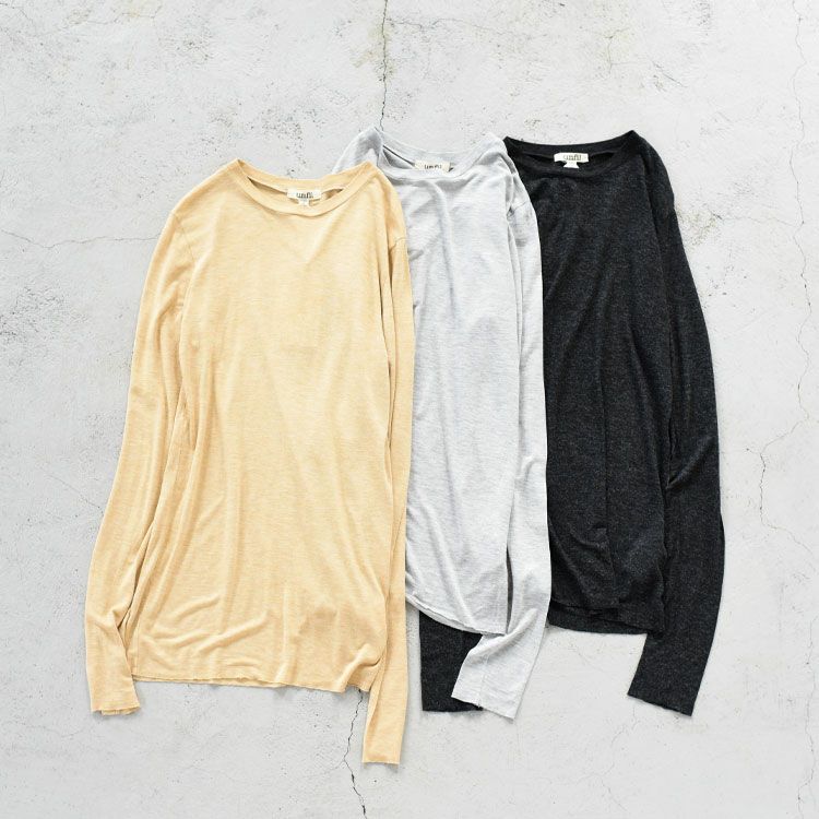 viscose & silk jersey basic fit long sleeve Tee ベーシックフィット ロングスリーブTシャツ