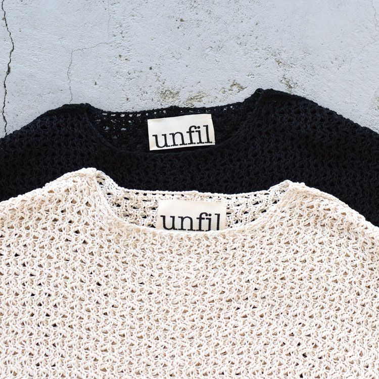 double honeycomb mesh sweater ダブルハニカムメッシュセーター/unfil（アンフィル）