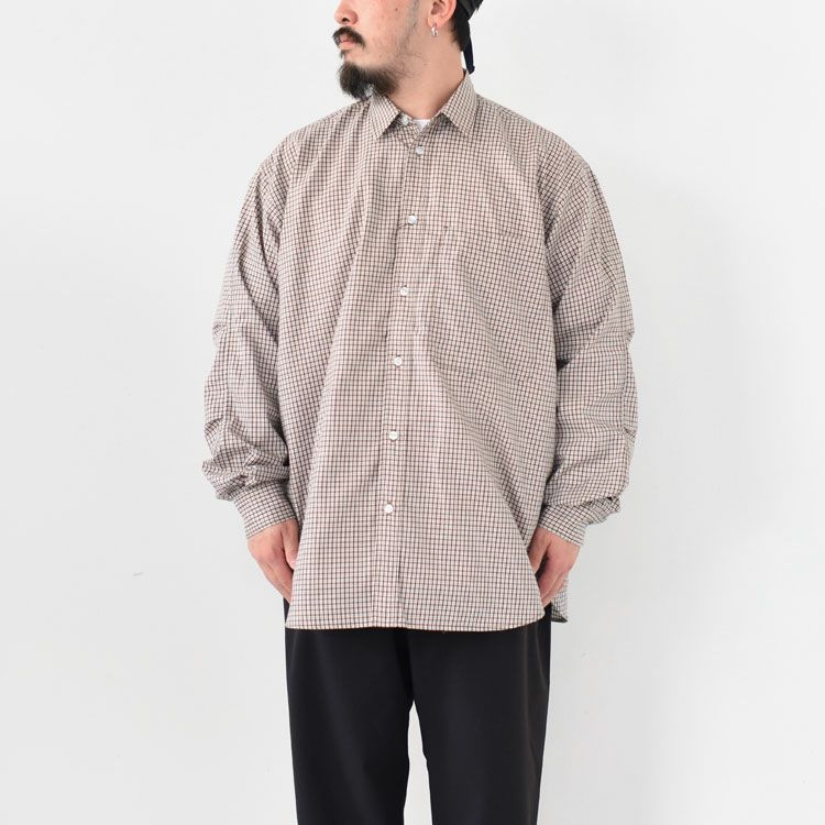 TECH REGULAR COLLAR SHIRTS L/S TATTERSALL テックレギュラーカラーシャツロングスリーブ  タッタソール/DAIWA PIER39（ダイワ ピア39）