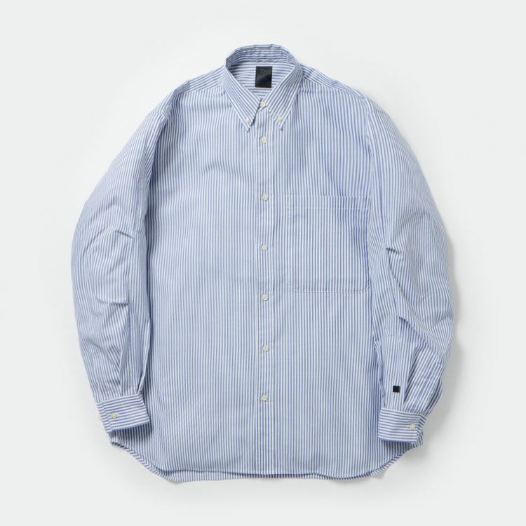 TECH BUTTON DOWN SHIRTS L/S STRIPE テックボタンダウンシャツロング