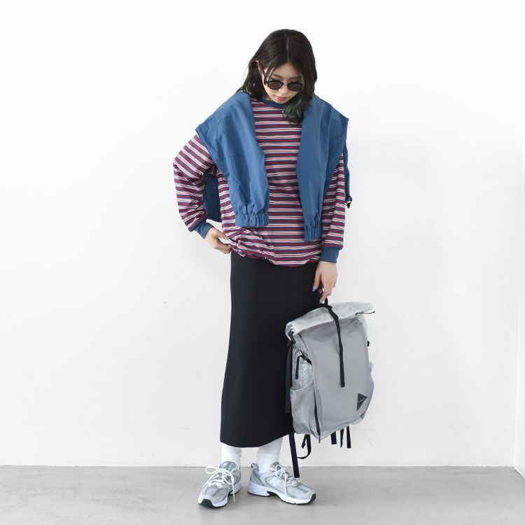SALE 30％OFF】TECH DRAWSTRING MULTI BORDER L/S TEE テックドロー 