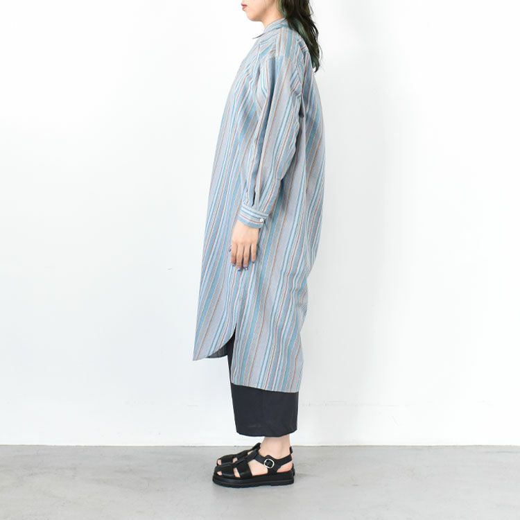 Button Down NP Striped Field Shirt Dress ボタンダウンNPストライプフィールドシャツドレス