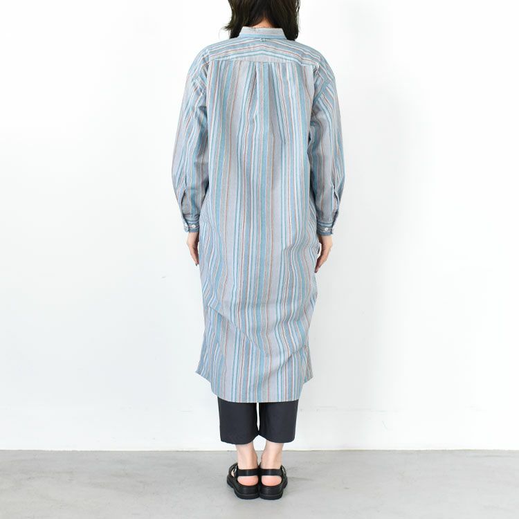 Button Down NP Striped Field Shirt Dress ボタンダウンNPストライプフィールドシャツドレス