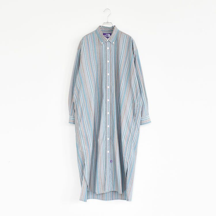 Button Down NP Striped Field Shirt Dress ボタンダウンNPストライプフィールドシャツドレス