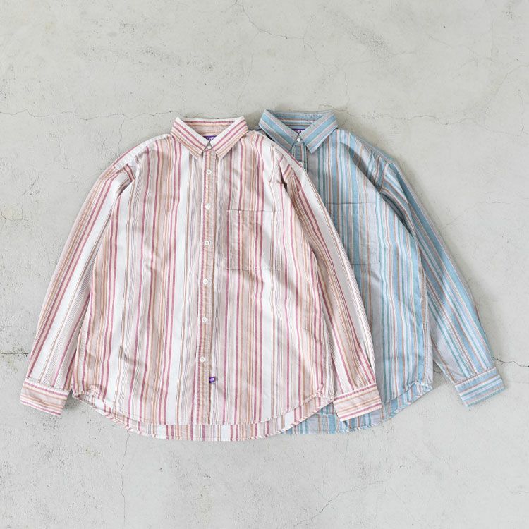 Regular Collar NP Striped Field Shirt レギュラーカラーNPストライプフィールドシャツ/THE NORTH  FACE PURPLE LABEL（ザ・ノースフェイスパープルレーベル） | BINGOYA