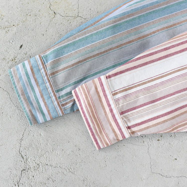 SALE 20％OFF】Regular Collar NP Striped Field Shirt
