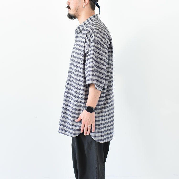 Cotton Silk PALAKA Check S/S Shirt コットンシルクパラカチェックショートスリーブシャツ