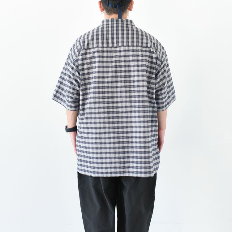 SALE 30％OFF】Cotton Silk PALAKA Check S/S Shirt コットンシルク 