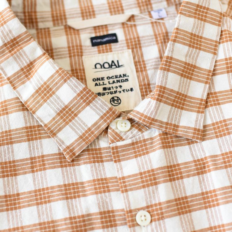 Cotton Silk PALAKA Check S/S Shirt コットンシルクパラカチェックショートスリーブシャツ