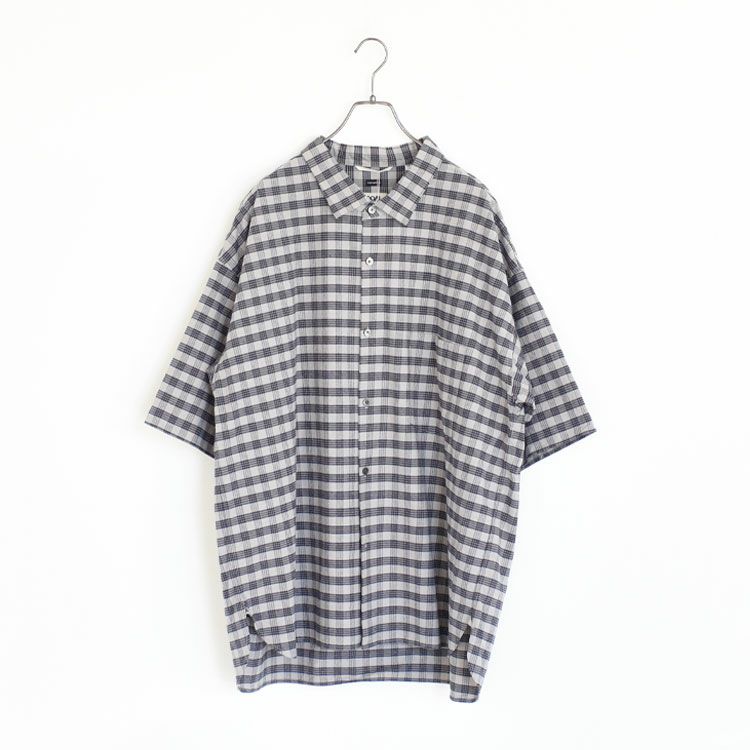 SALE 30％OFF】Cotton Silk PALAKA Check S/S Shirt コットンシルク 