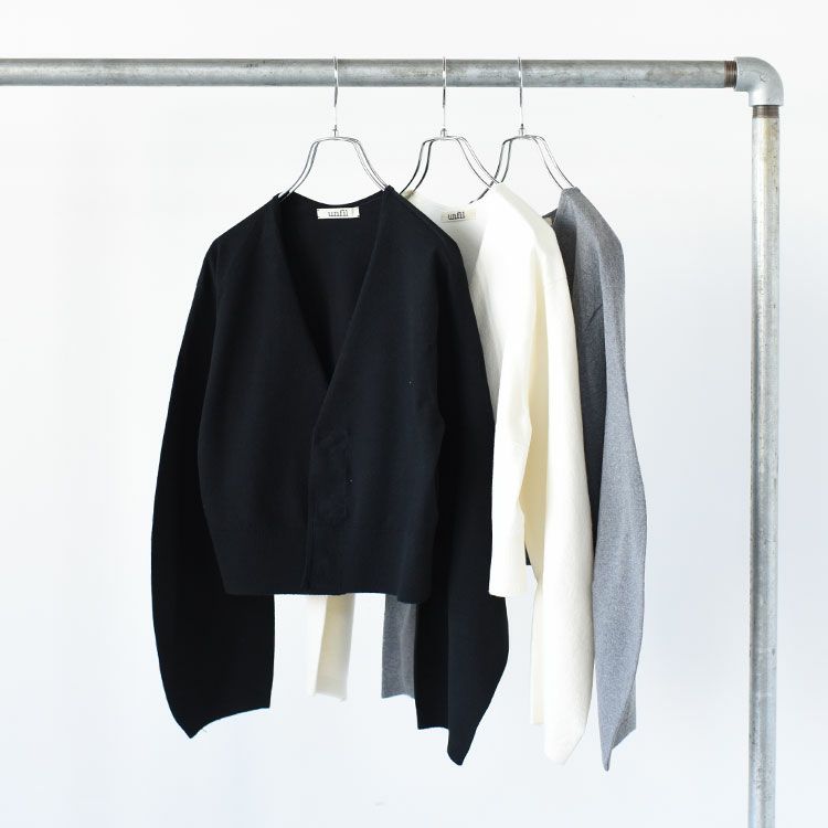 stretch organic cotton cropped cardigan ストレッチオーガニックコットンクロップドカーディガン