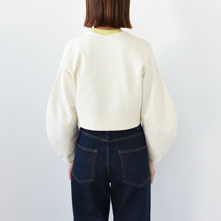 stretch organic cotton cropped cardigan ストレッチオーガニックコットンクロップドカーディガン