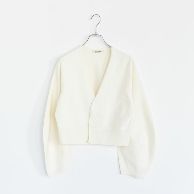 stretch organic cotton cropped cardigan ストレッチオーガニックコットンクロップドカーディガン