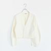 stretch organic cotton cropped cardigan ストレッチオーガニックコットンクロップドカーディガン