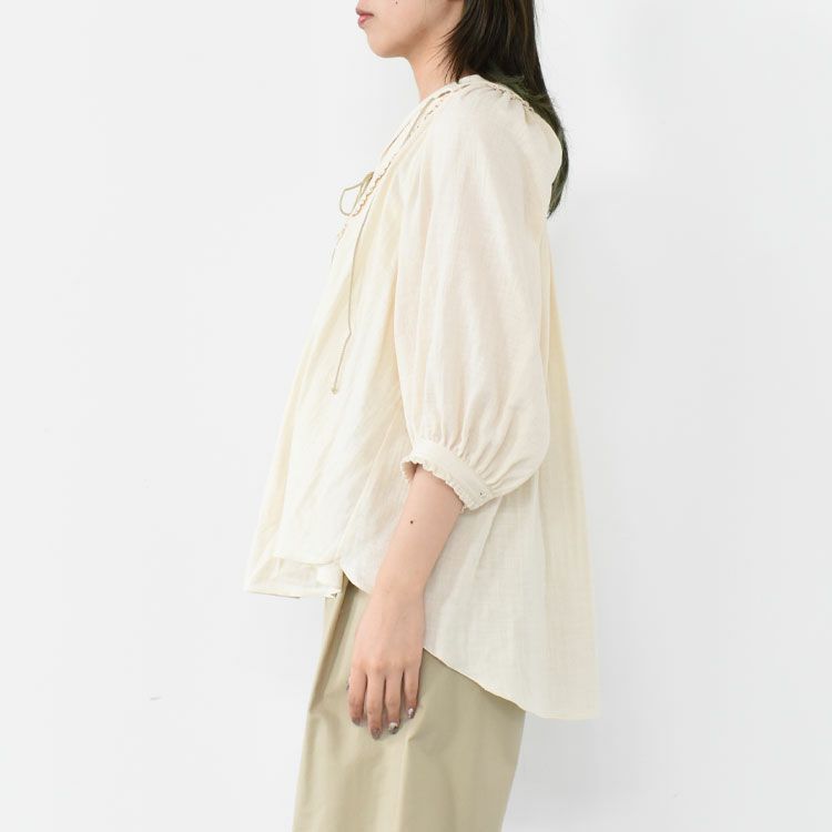 SALE 30％OFF】GAZE SMOCK BLOUSE ガーゼスモックブラウス/THE 