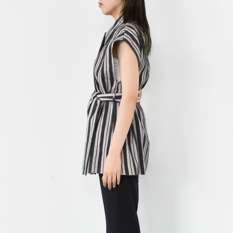 no-sleeve shirt (jacquard stripe) ノースリーブシャツ