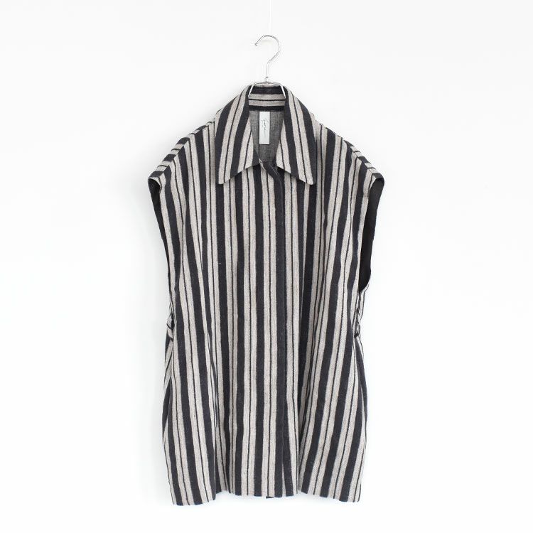 no-sleeve shirt (jacquard stripe) ノースリーブシャツ